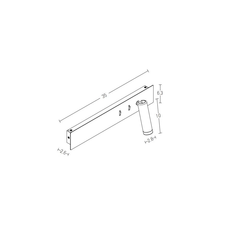 Zambelis H54 - LED Nástěnné svítidlo LED/3W + LED/10W/230V černá