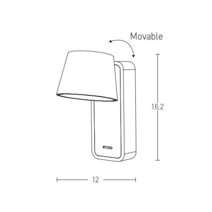 Zambelis H61 - LED Nástěnná lampa LED/7W/230V hnědá