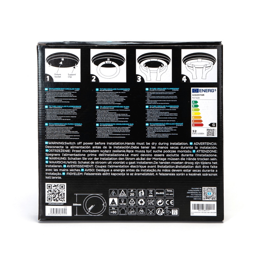 Zářivková trubice T9 G24q-1/32W/230V 6500K - Aigostar