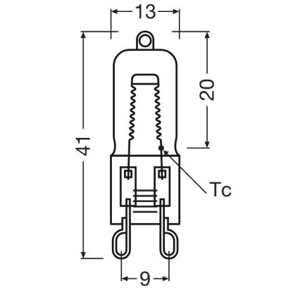 Žárovka do trouby HALOPIN G9/40W/230V 2700K - Osram