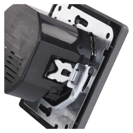 Zásuvka domovní s USB-A+USB-C FRENCH 250V/16A antracit