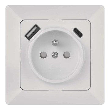 Zásuvka domovní s USB A+USB C