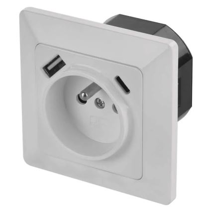 Zásuvka domovní s USB A+USB C