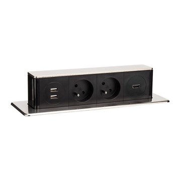 Zásuvkový sloupek pro desku stolu 2x230V + 2xUSB + HDMI