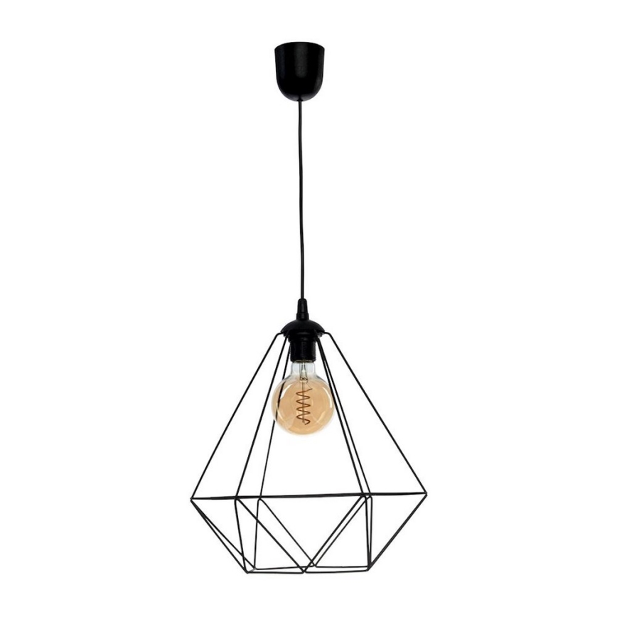 Závěsné svítidlo BASKET 1xE27/60W/230V černá