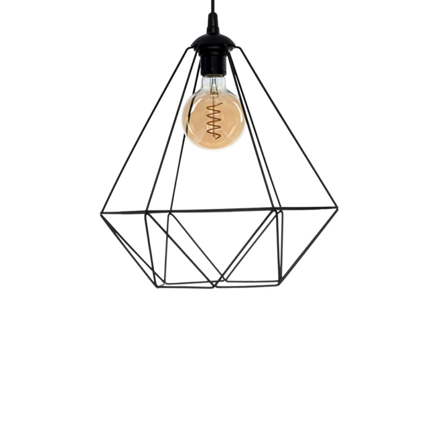 Závěsné svítidlo BASKET 1xE27/60W/230V černá