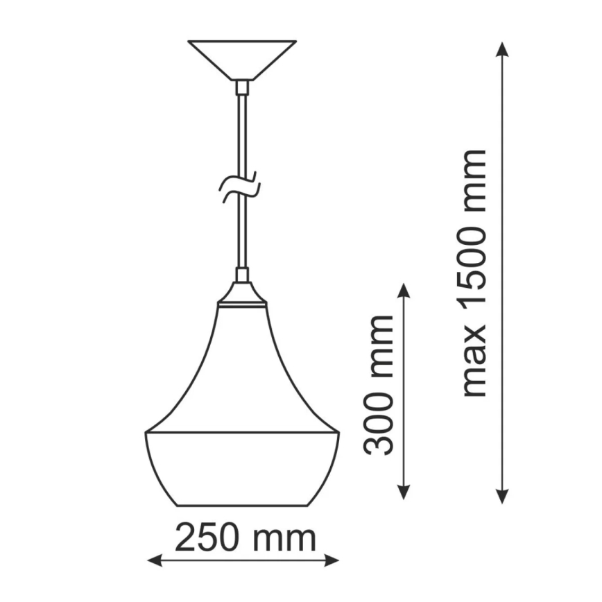 Závěsné svítidlo MODERN E27/60W černá
