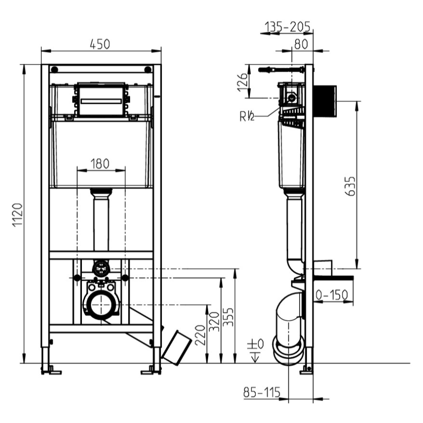 Závěsné WC ARCHITECTURA + záchodové prkénko SoftClose ARCHITECTURA + splachovací tlačítko VICONNECT + podomítkový modul VICONNECT + izolační podložka VICONNECT