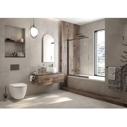 Závěsné WC ROUND + záchodové prkénko SoftClose ROUND + splachovací tlačítko SIGMA + podomítkový modul + izolační podložka