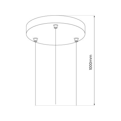 Závěsný systém pro svítidla MAQ 18W/24W/50W 1m černá