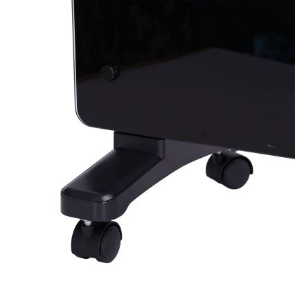 ZEVENTI - Chytrý nástěnný elektrický přímotop/konvektor s LCD displejem 1000/2000W/230V Wi-Fi černá