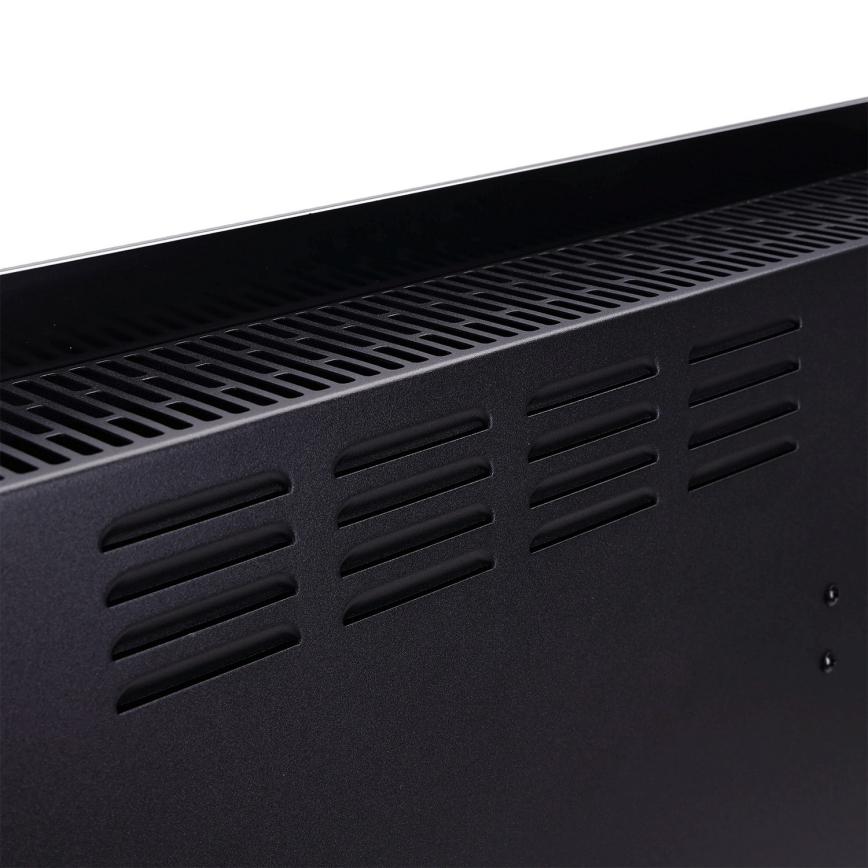 ZEVENTI - Chytrý nástěnný elektrický přímotop/konvektor s LCD displejem 1000/2000W/230V Wi-Fi černá