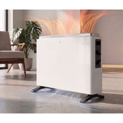 ZEVENTI - Elektrický přímotop/konvektor 800/1200/2000W/230V bílá