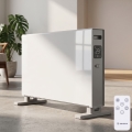 ZEVENTI - Elektrický přímotop/konvektor s LCD displejem  1250/2000W/230V bílá + dálkové ovládání