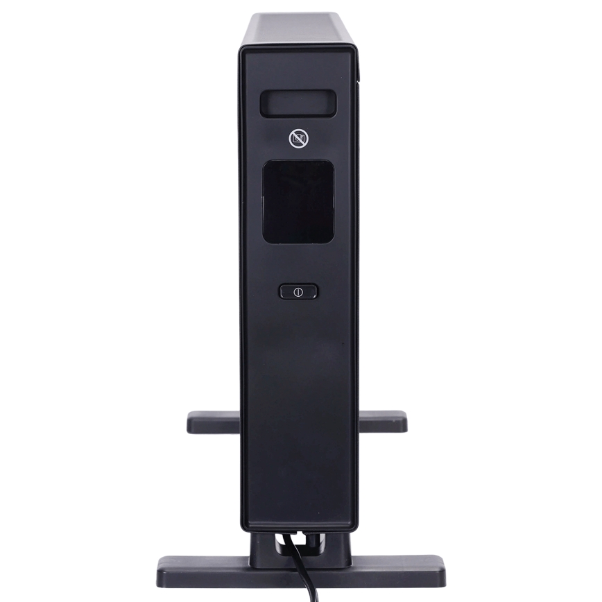 ZEVENTI - Elektrický přímotop/konvektor s LCD displejem 1250/2000W/230V černá + dálkové ovládání