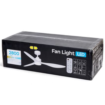 ZEVENTI - LED Stmívatelné stropní ventilátor ULUWATU LED/20W/230V 2700-6500K 132cm bílá + dálkové ovládání
