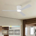 ZEVENTI - LED Stmívatelný stropní ventilátor AUREX LED/24W/230V 3000/4000/6000K Wi-Fi Tuya bílá + dálkové ovládání
