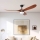 ZEVENTI - LED Stmívatelný stropní ventilátor GINOSA LED/18W/230V 3000-6000K Wi-Fi Tuya černá/dub + dálkové ovládání
