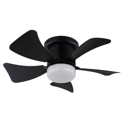ZEVENTI - LED Stmívatelný stropní ventilátor MUNDAKA LED/10W/230V 3000-6500K černá + dálkové ovládání