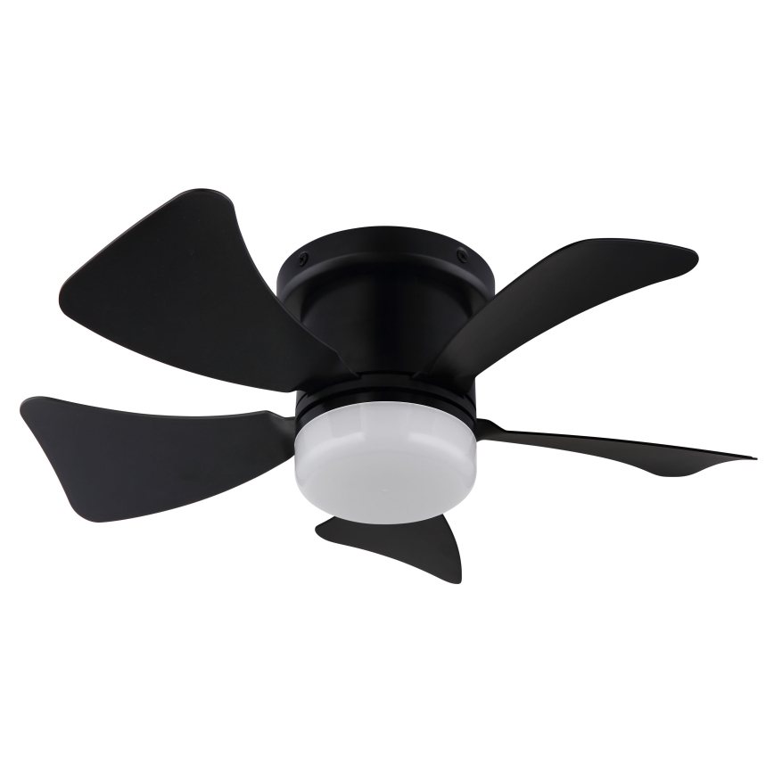 ZEVENTI - LED Stmívatelný stropní ventilátor MUNDAKA LED/10W/230V 3000-6500K černá + dálkové ovládání