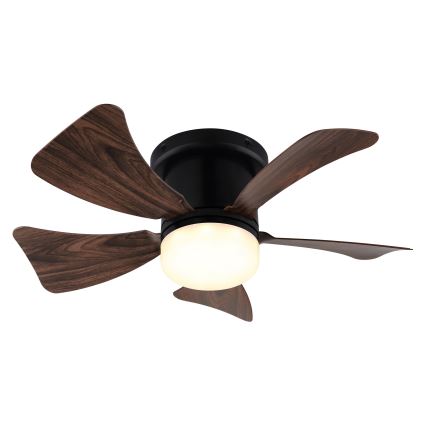 ZEVENTI - LED Stmívatelný stropní ventilátor MUNDAKA LED/10W/230V 3000-6500K hnědá + dálkové ovládání