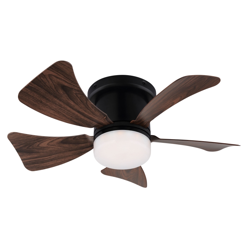 ZEVENTI - LED Stmívatelný stropní ventilátor MUNDAKA LED/10W/230V 3000-6500K hnědá + dálkové ovládání