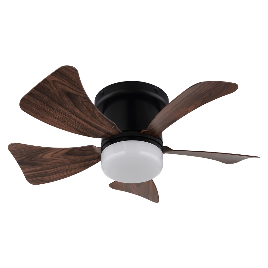 ZEVENTI - LED Stmívatelný stropní ventilátor MUNDAKA LED/10W/230V 3000-6500K hnědá + dálkové ovládání