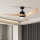 ZEVENTI - LED Stmívatelný stropní ventilátor NATURITO LED/18W/230V 3000-6000K Wi-Fi Tuya černá/dub + dálkové ovládání