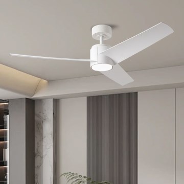 ZEVENTI - LED Stmívatelný stropní ventilátor ORVIETO LED/18W/230V 3000-6000K Wi-Fi Tuya bílá + dálkové ovládání