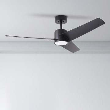 ZEVENTI - LED Stmívatelný stropní ventilátor ORVIETO LED/18W/230V 3000-6000K Wi-Fi Tuya černá + dálkové ovládání