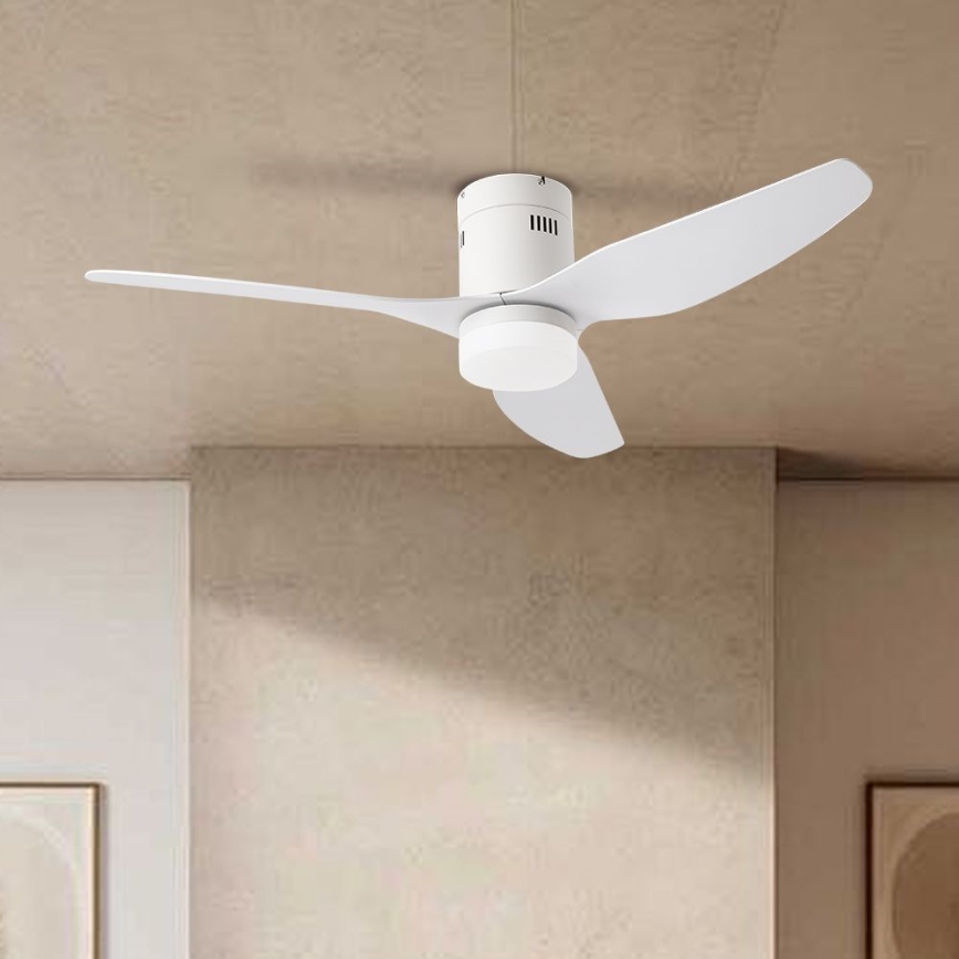 ZEVENTI - LED Stmívatelný stropní ventilátor PADUA LED/18W/230V 3000-6000K Wi-Fi Tuya bílá + dálkové ovládání