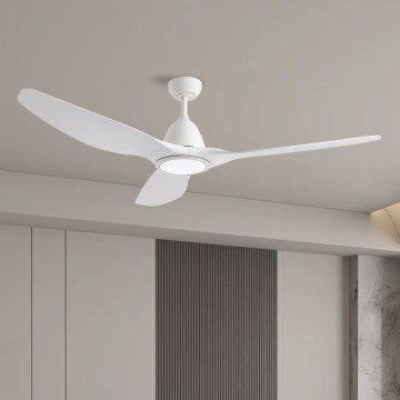 ZEVENTI - LED Stmívatelný stropní ventilátor URBINO LED/20W/230V 3000-6000K Wi-Fi Tuya bílá + dálkové ovládání