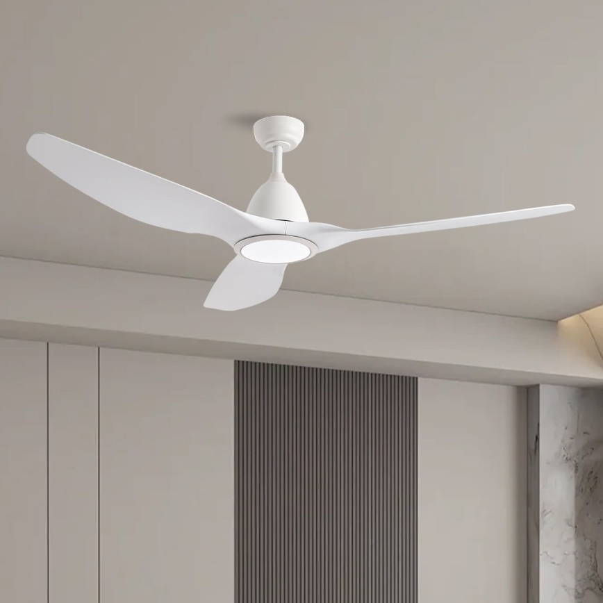 ZEVENTI - LED Stmívatelný stropní ventilátor URBINO LED/20W/230V 3000-6000K Wi-Fi Tuya bílá + dálkové ovládání