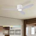 ZEVENTI - LED Stmívatelný stropní ventilátor VENTORA LED/24W/230V 3000/4000/6000K Wi-Fi Tuya bílá + dálkové ovládání