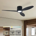 ZEVENTI - LED Stmívatelný stropní ventilátor VENTORA LED/24W/230V 3000/4000/6000K Wi-Fi Tuya černá + dálkové ovládání