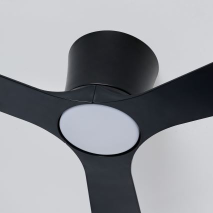 ZEVENTI - LED Stmívatelný stropní ventilátor AUREX LED/24W/230V 3000/4000/6000K Wi-Fi Tuya černá + dálkové ovládání