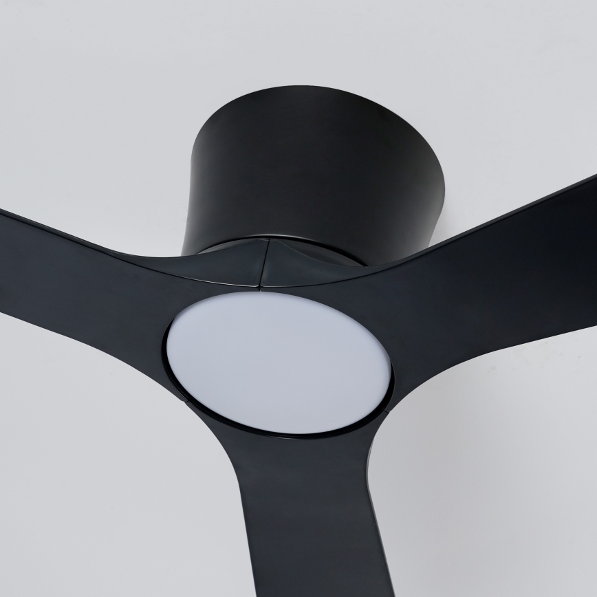 ZEVENTI - LED Stmívatelný stropní ventilátor AUREX LED/24W/230V 3000/4000/6000K Wi-Fi Tuya černá + dálkové ovládání