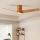 ZEVENTI - LED Stropní ventilátor BARROSA LED/18W/230V 3000/4000/6000K Wi-Fi Tuya hnědá + dálkové ovládání