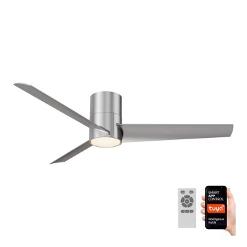 ZEVENTI - LED Stropní ventilátor BARROSA LED/18W/230V Wi-Fi Tuya chrom + dálkové ovládání