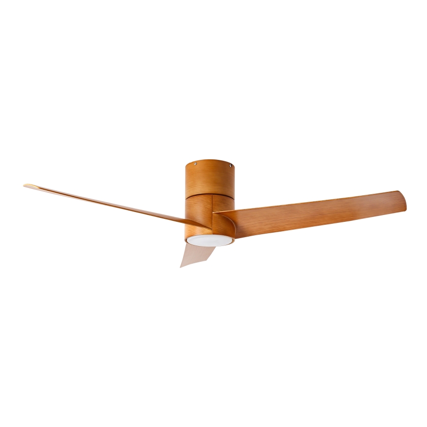 ZEVENTI - LED Stropní ventilátor BARROSA LED/18W/230V 3000/4000/6000K Wi-Fi Tuya hnědá + dálkové ovládání