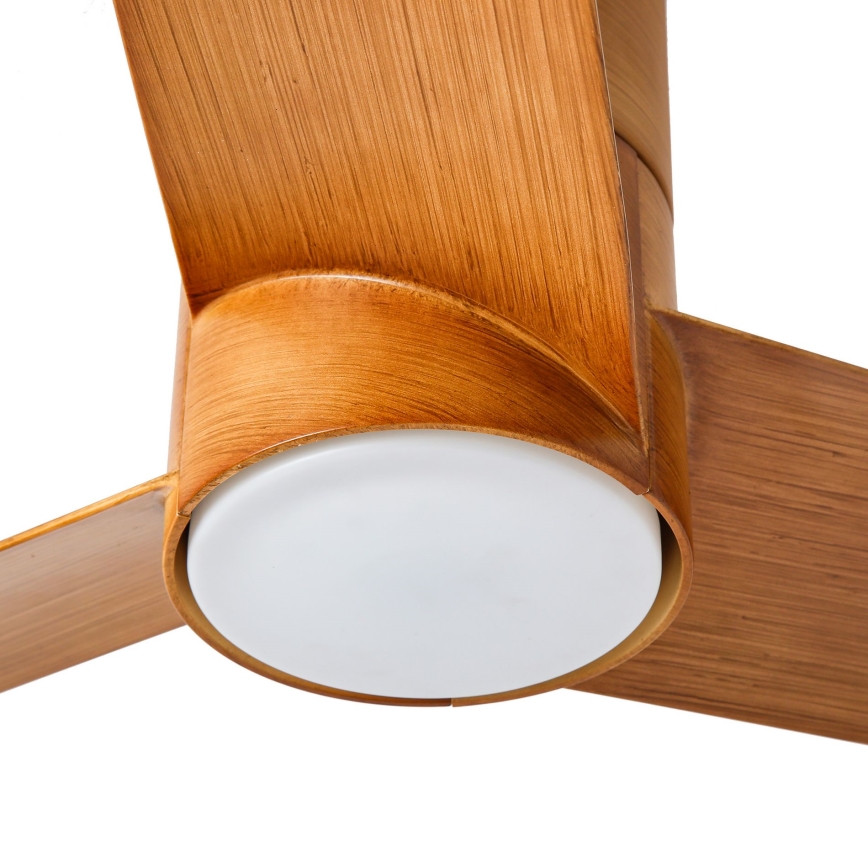 ZEVENTI - LED Stropní ventilátor BARROSA LED/18W/230V 3000/4000/6000K Wi-Fi Tuya hnědá + dálkové ovládání