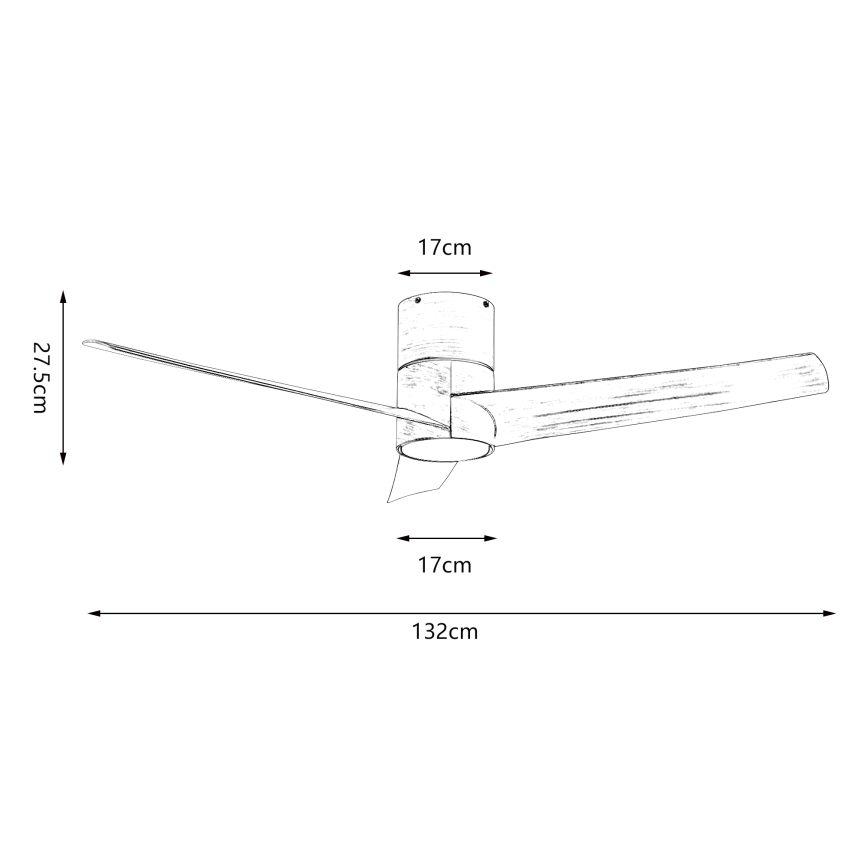 ZEVENTI - LED Stropní ventilátor BARROSA LED/18W/230V 3000/4000/6000K Wi-Fi Tuya hnědá + dálkové ovládání