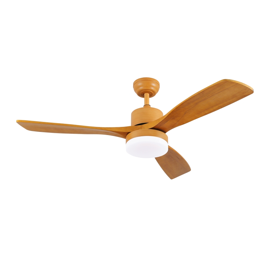 ZEVENTI - LED Stmívatelný stropní ventilátor MARE LED/24W/230V 3000-6000K Wi-Fi Tuya dub + dálkové ovládání