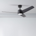 ZEVENTI - LED Stropní ventilátor ORVIETO LED/18W/230V 3000/4000/6000K Wi-Fi Tuya černá + dálkové ovládání