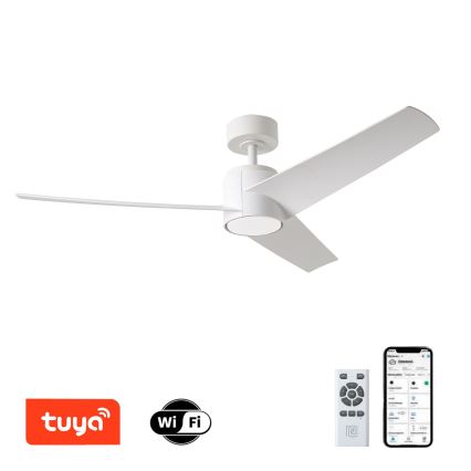 ZEVENTI - LED Stmívatelný stropní ventilátor ORVIETO LED/18W/230V 3000-6000K Wi-Fi Tuya bílá + dálkové ovládání