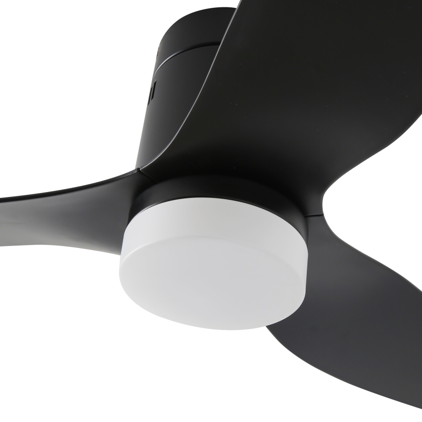 ZEVENTI - LED Stmívatelný stropní ventilátor PADUA LED/18W/230V 3000-6000K Wi-Fi Tuya černá + dálkové ovládání