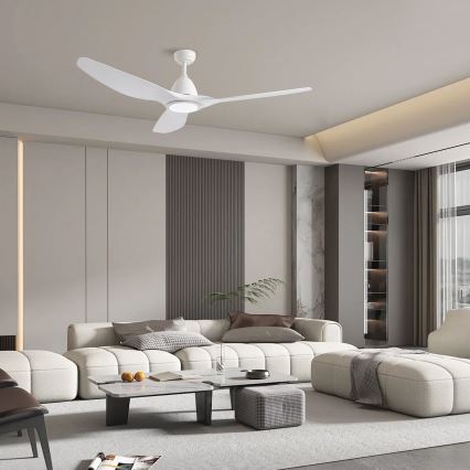ZEVENTI - LED Stmívatelný stropní ventilátor URBINO LED/20W/230V 3000-6000K Wi-Fi Tuya bílá + dálkové ovládání