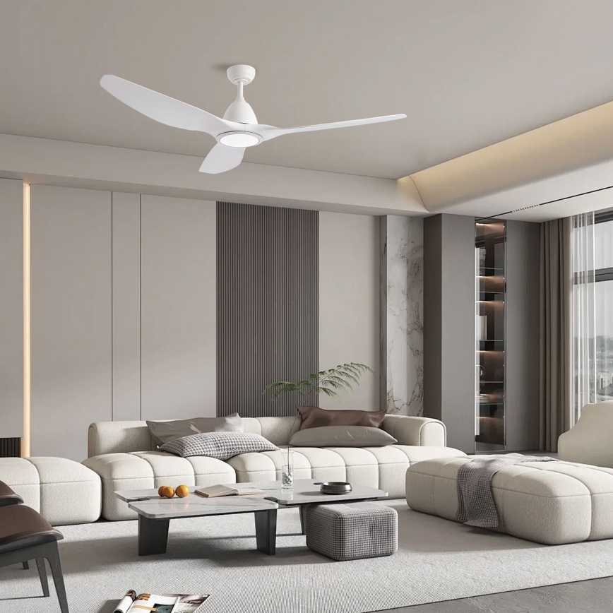 ZEVENTI - LED Stmívatelný stropní ventilátor URBINO LED/20W/230V 3000-6000K Wi-Fi Tuya bílá + dálkové ovládání