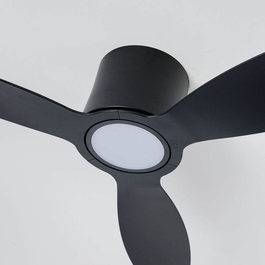 ZEVENTI - LED Stmívatelný stropní ventilátor VENTORA LED/24W/230V 3000/4000/6000K Wi-Fi Tuya černá + dálkové ovládání