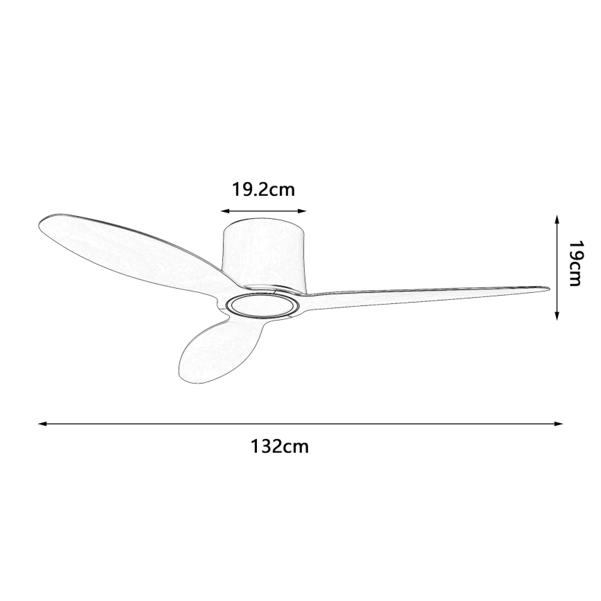 ZEVENTI - LED Stmívatelný stropní ventilátor VENTORA LED/24W/230V 3000/4000/6000K Wi-Fi Tuya černá + dálkové ovládání